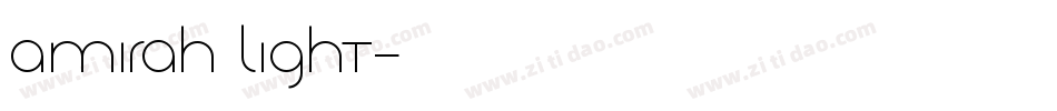 amirah light字体转换